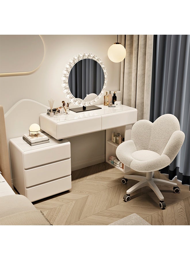 إن كي أكس طاولة تزيين زجاجية بتصميم متكامل: أناقة حديثة للغرف النوم والتصوير الشخصي الذكي - Image 1