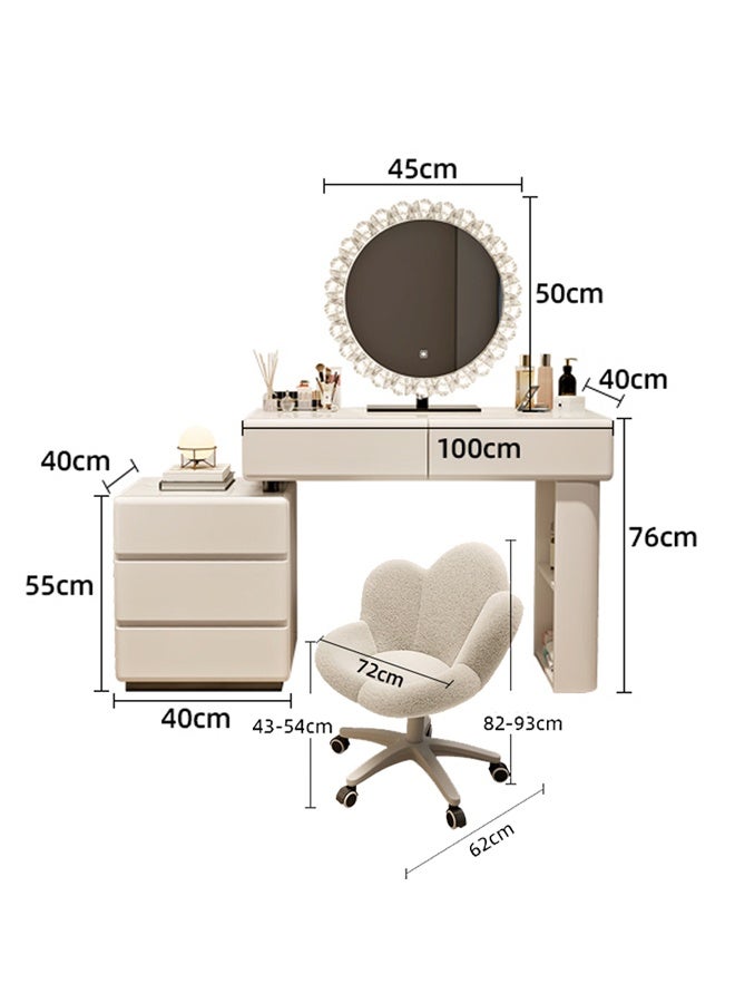 إن كي أكس طاولة تزيين زجاجية بتصميم متكامل: أناقة حديثة للغرف النوم والتصوير الشخصي الذكي - Image 5
