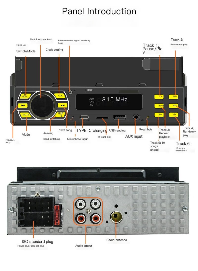 Generic - Car Bluetooth MP3 Player Multifunctional Music Car FM Radio - Image 1