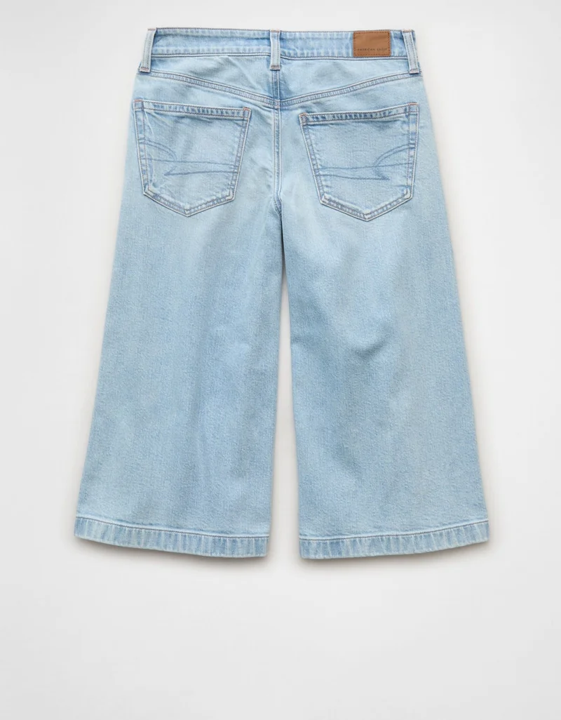 American Eagle  AE Dreamy Drape Stretch Low-Rise Culotte Jean for Women | Best Price UAE