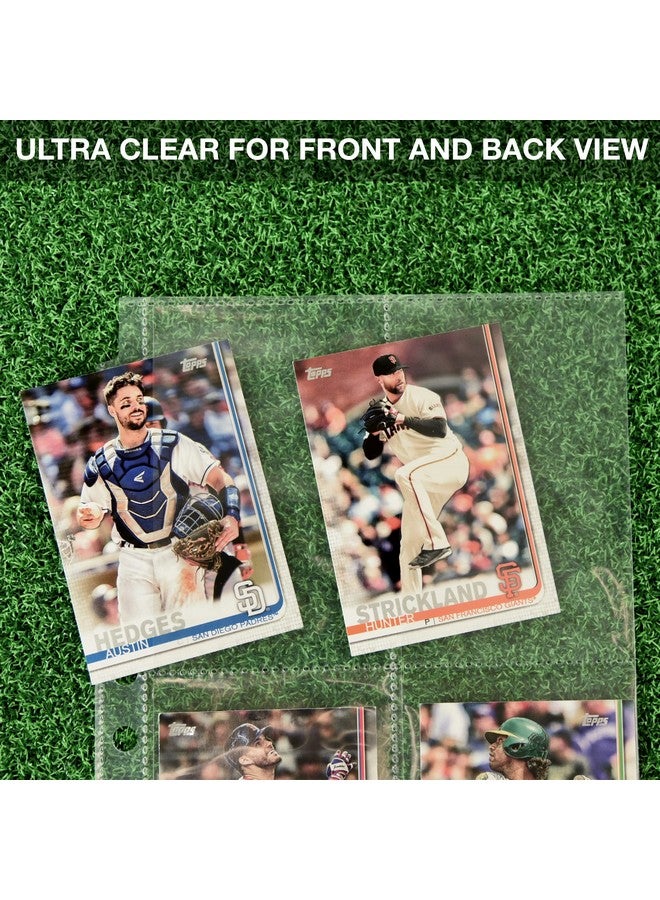 سامسيل 4 جيوب لحافظات بطاقات التداول، 25 حزمة تناسب 3 مجلدات صغيرة دائرية، 100 جيب تحميل جانبي يحمل 2.5 × 3.5 بوصة، بطاقات الألعاب، بطاقات العمل، البطاقات الرياضية - Image 5