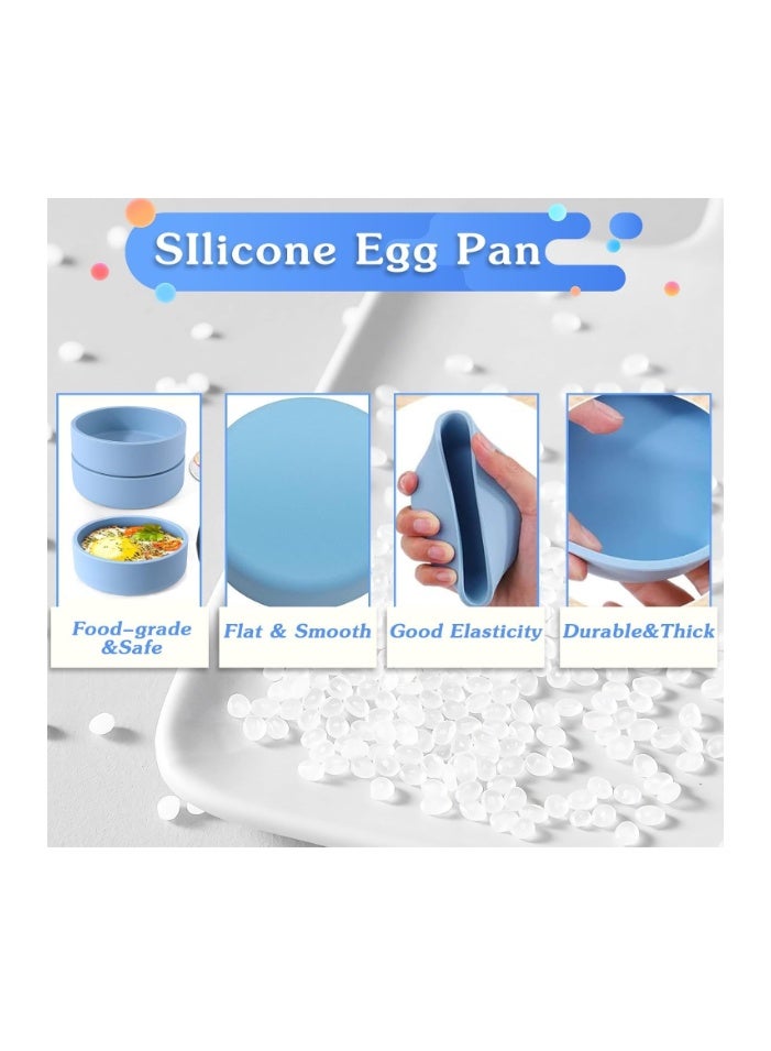 TERRIFI 3Pcs Air Fryer Egg Mold,Silicone Air Fryer Egg Pan, Alternative to Microwave Egg Cooker/Sous Vide Egg Bite Maker,BPA Free,Dishwasher Safe,Air Fryer Accessories,Blue - Image 5