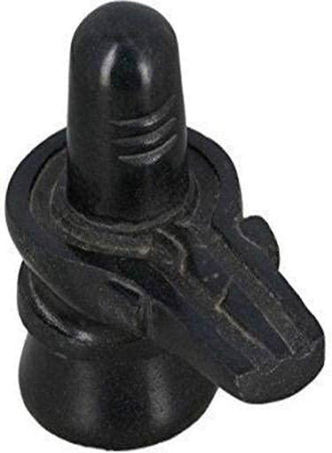 A & S VENTURES A&S Ventures Lord Shiva Shivalingam 4 Inch || Black Stone Shivling Murti for Home Puja - Image 1