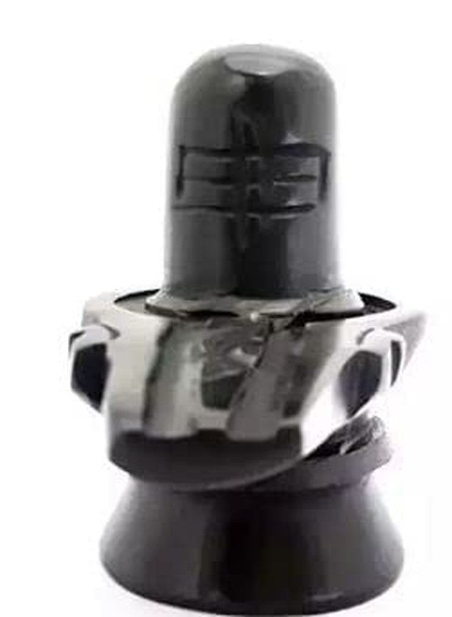 A & S VENTURES A&S Ventures Lord Shiva Shivalingam 4 Inch || Black Stone Shivling Murti for Home Puja - Image 2