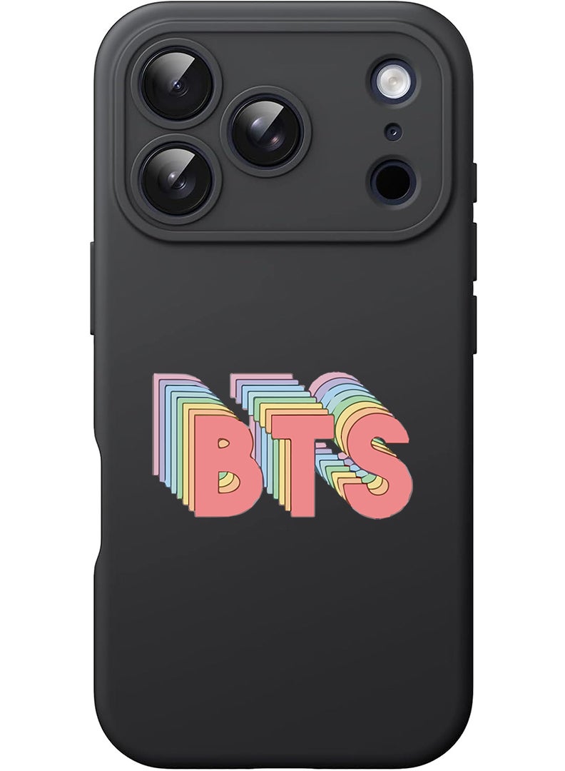 Theodor Protective Slim Fit Case Liquid Silicone Cover with Full Body Protection Anti-Scratch Shockproof Case For Apple iPhone 17 Pro (Black) BTS - Image 1