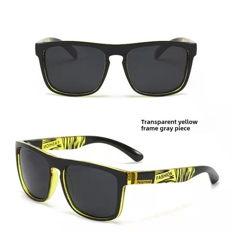 Generic D518 Polarized Sports Sunglasses for Men B5-transparent yellow frame/grey film 731 
