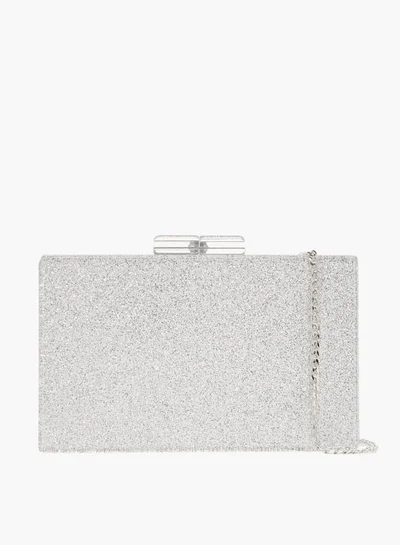 سيليست Women Embellished Clutch with Detachable Chain Strap and Clasp Closure