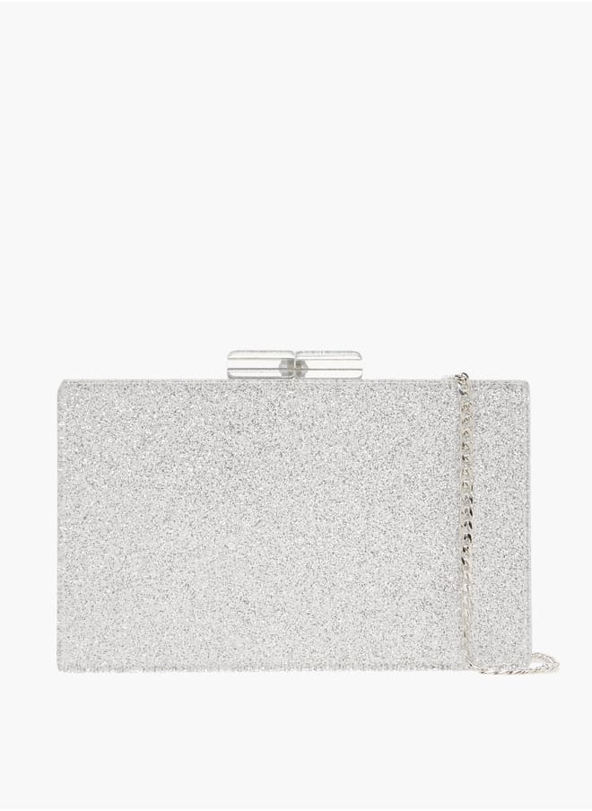 Celeste Women Embellished Clutch with Detachable Chain Strap and Clasp Closure  - Image 1
