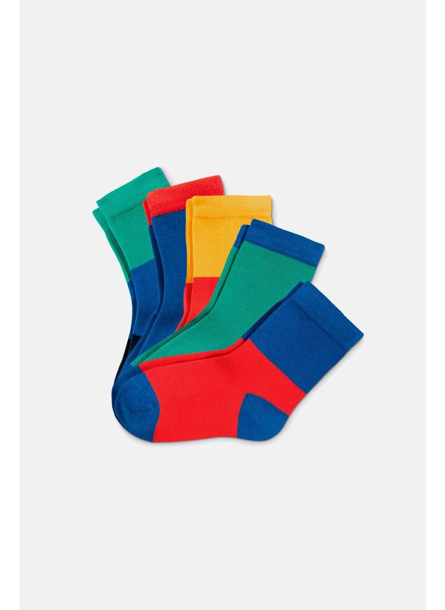 Tchibo - Kid Boys 5 Pairs Of Socks, Blue Combo - Image 1