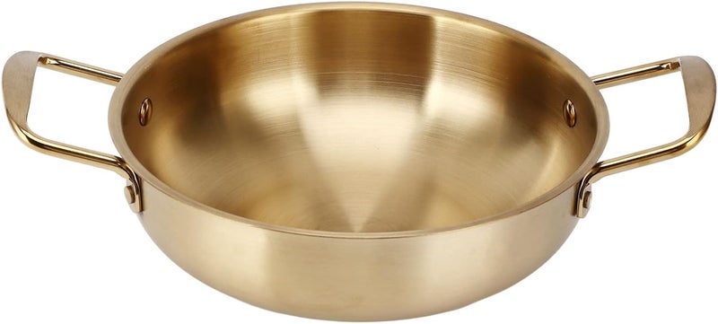 Korean Ramen Pot with Handles, Stainless Steel Portable Everyday Pan Korean Cooking Pot Korean Cookware Ramen Bowl for Home and Outdoor (26cm) - Image 1