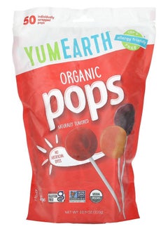 YumEarth Organic Pops Assorted Flavors 50 Pops 10.9 oz (310 g) 