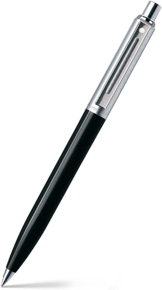 SHEAFFER قلم شيفر سنتينل الأسود مع تزيين كروم - Image 1