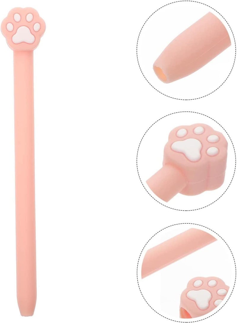 Love MEI Compatible with Samsung Galaxy Tab S7/S7+/S7 FE/S8 Ultra/S8/S8+/S9/S9+/S9 Ultra S Pen Sleeve Case, Cute Paw Design Silicone Sleeve Protective Skin Case Cover Non-Slip Smooth Grip (Pink) - Image 2