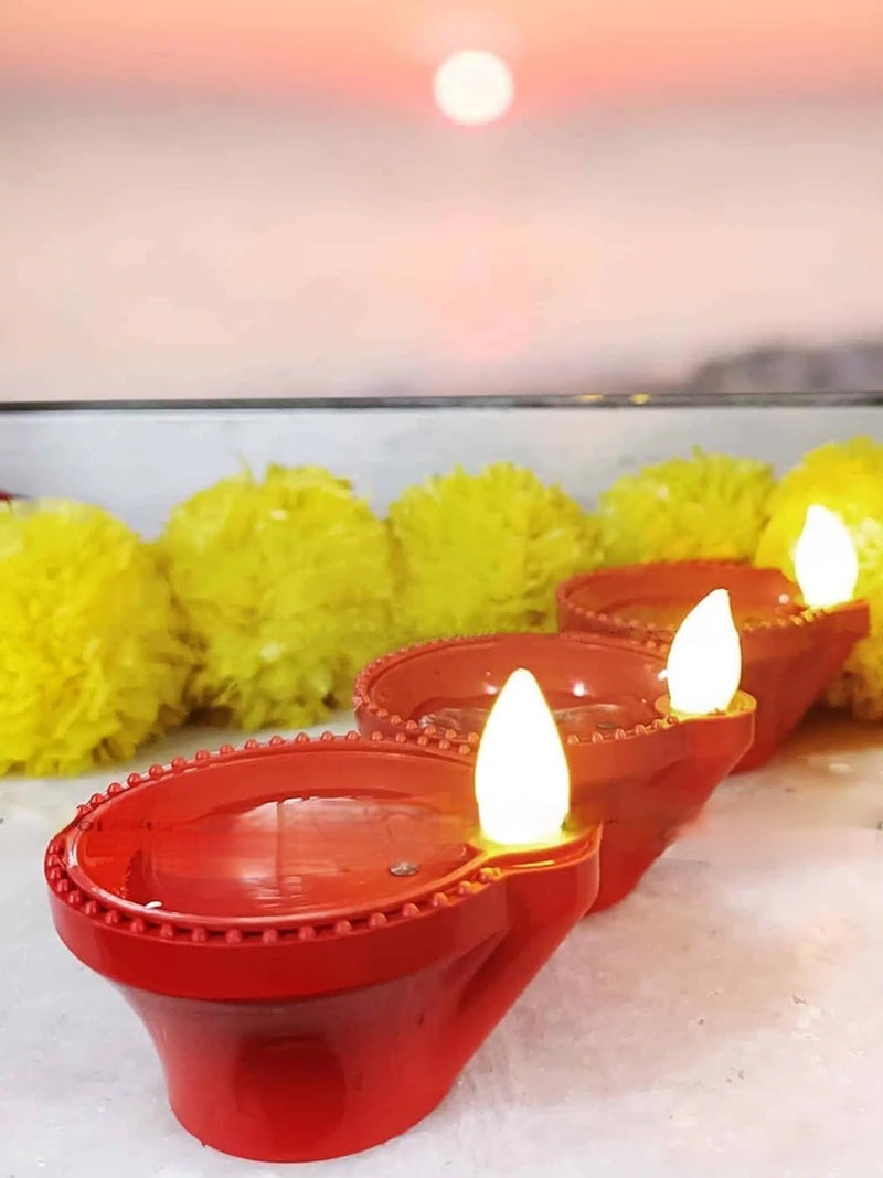 Joyarix Water Sensor Diya for Home Decoration - 12 Pcs Electric Flameless & Smokeless LED Diya Lights, Candle for Home Decor, Diwali Festivals Decoration,Christmas,New Year, Festival (Pack of 12) - Image 2