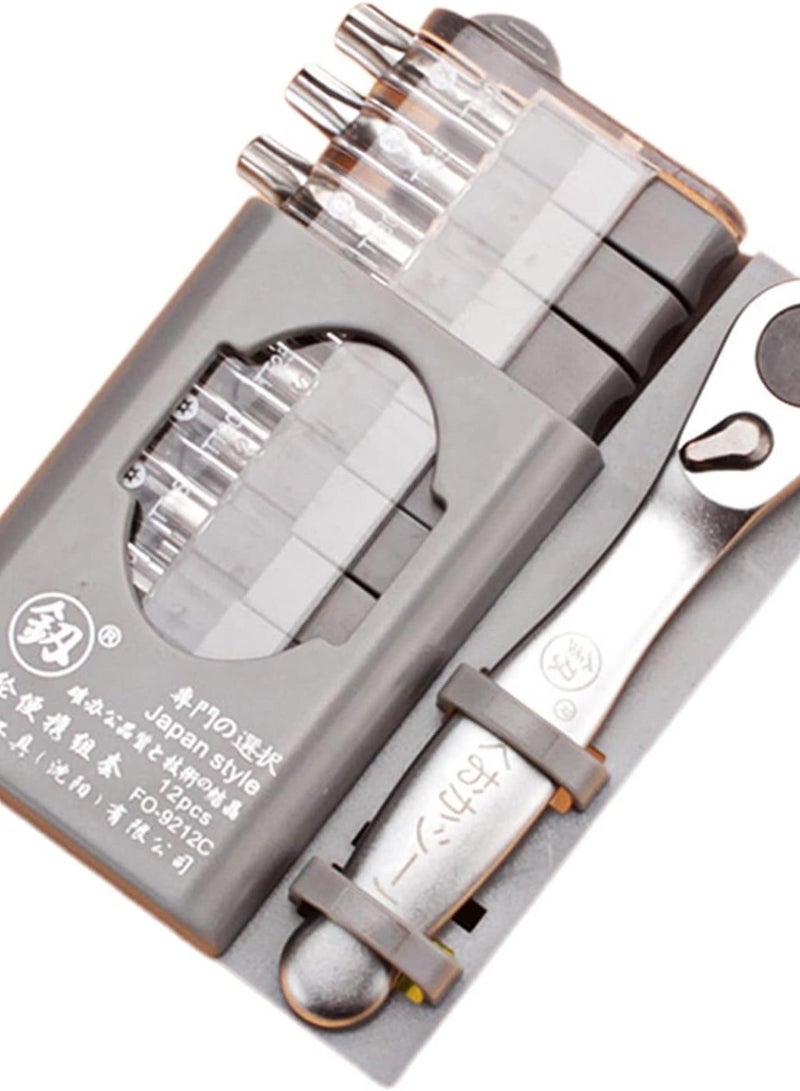 GGOOT Hardware Screwdriver 10 Batch Head Short Handle Positive and Ratchet Wrench Combination Hand Tools - Image 1