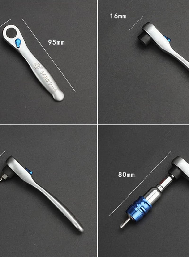 GGOOT Hardware Screwdriver 10 Batch Head Short Handle Positive and Ratchet Wrench Combination Hand Tools - Image 4