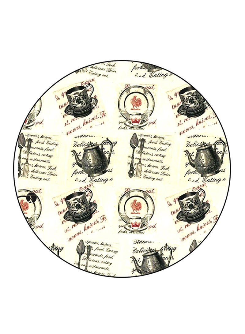 RKN Vintage Art Printed Large Pin Multicolour - Image 1