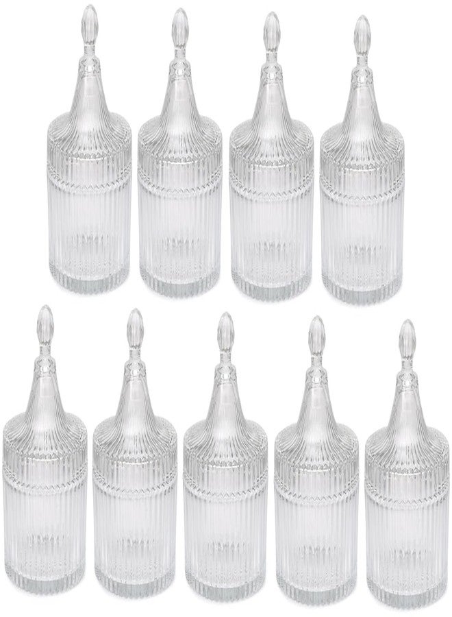 1st Time Stylish & Clear Candy Jar for Candy, Cookies, Dishes and Biscuit, Pack of 9, 300 Ml, 10 X 10 X 12 CM - Image 1
