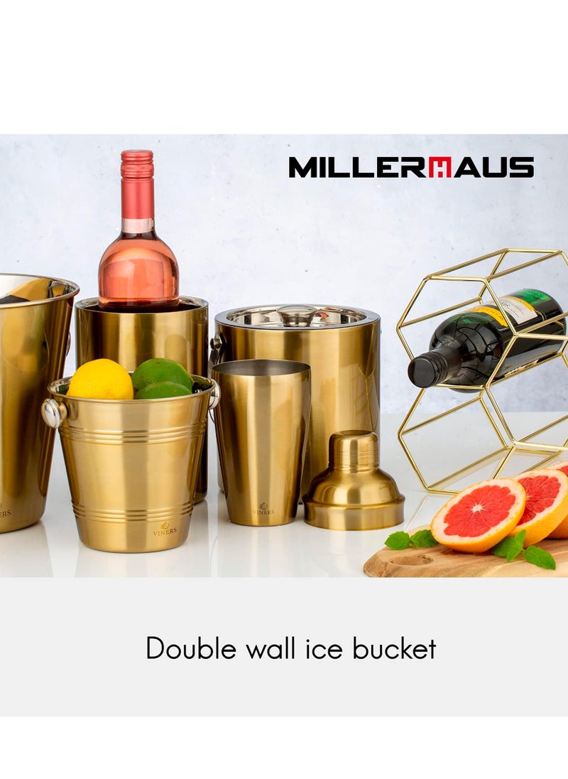 MILLERHAUS - Millerhaus DOUBLE WALL ICE BUCKET WITH COLOR - Bar Accessories ,Stainless Steel - Image 1