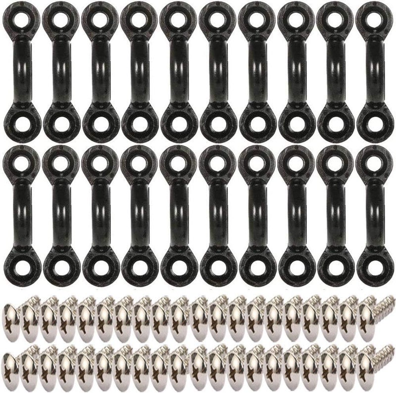 Borogo Kayak Pad Eye Kit, 10PCS Nylon Bungee Deck Loops Tie Down Pad Eye with 20 Screws for Boat Kayak Deck Rigging Kit - Image 3