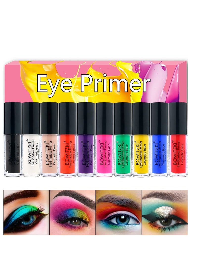 Bowitzki Bowitzki Professional Makeup Eye Primer Set Eyeshadow Base 10 Colors Eye Paint Cruelty-Free And Paraben-Free Eye Primer Multifunction Makeup Eye Shadow Colorful  - Image 1