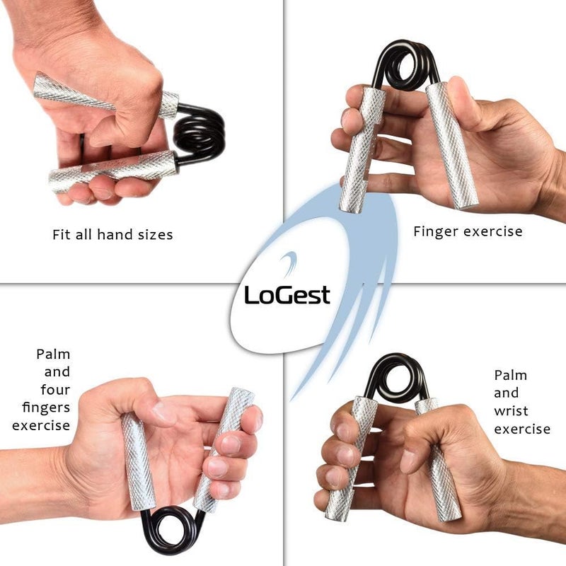 Logest Metal Hand Grip Strengthener 100LB-350LB No Slip Heavy-Duty Grip Strengthener with Gift Box, Great Wrist & Forearm Hand Exerciser, Home Gym, Hand Gripper Grip Strength Trainer - Image 4