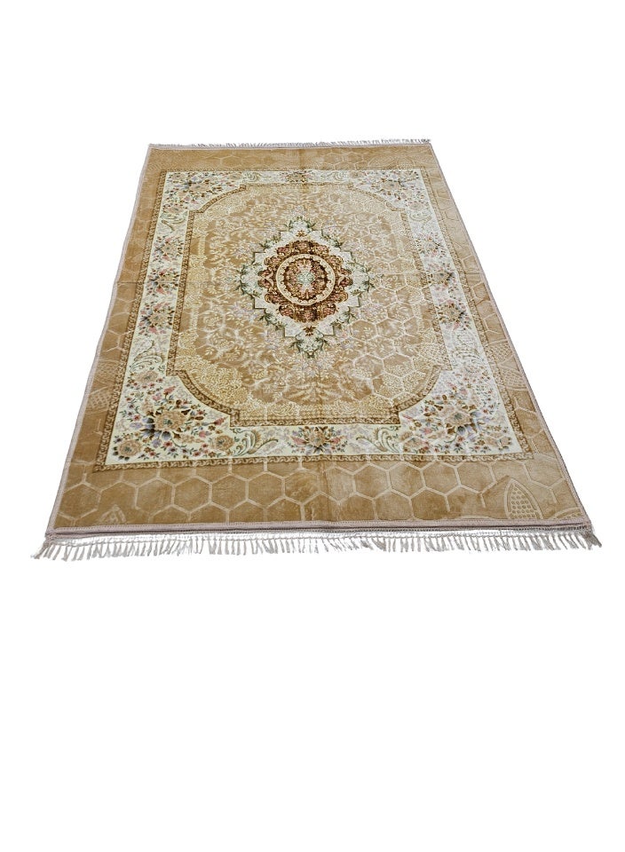 SMART HOME Excellent velvet carpets and rugs, padded and soft to the touch, with beautiful 3D patterns a ground seating mat for trips, camping, hiking, and wilderness, a luxurious rug, size 230X160 cm - Image 1