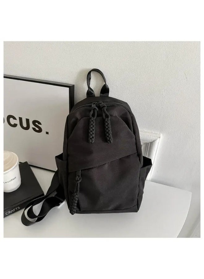 Practical and comfortable black crossbody bag for men and women