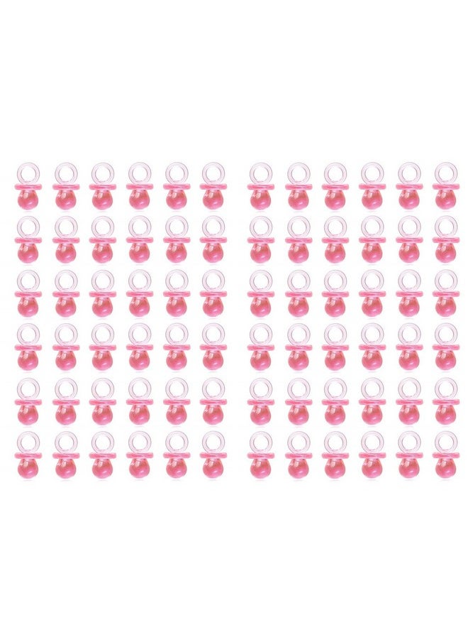 Tayarana - 200 Pieces Tiny Acrylic Baby Pacifiers For Baby Shower Party Favors Filler Decorations Ice Cube Game Supplies Table Decor (Pink) - Image 1