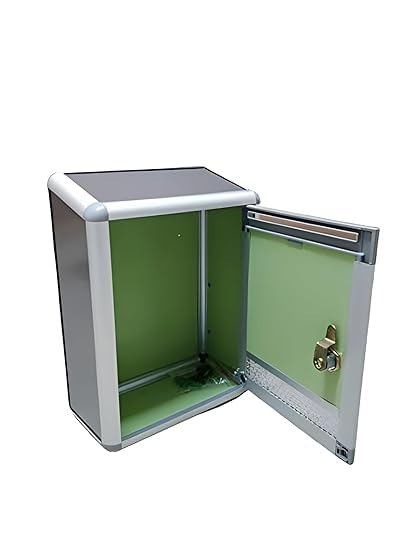 OTISTORES Multipurpose WallMounting Letterbox Wall Mail Holder Safe Donation Box with Lock Key Drop Box Donation Ballot Box Vintage Mailbox Letter Post Container Public Letter Box Pack of 1 - Image 5