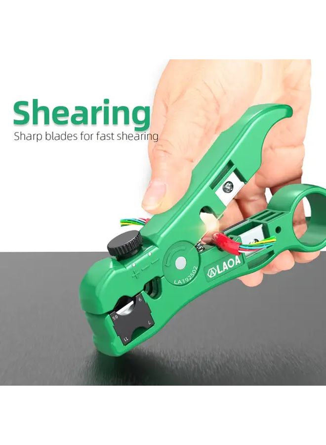 LA192502 Adjustable Network Stripper Pliers Professional Multifunctional Manual Tool SK5 Blade Plastic Material - Image 1
