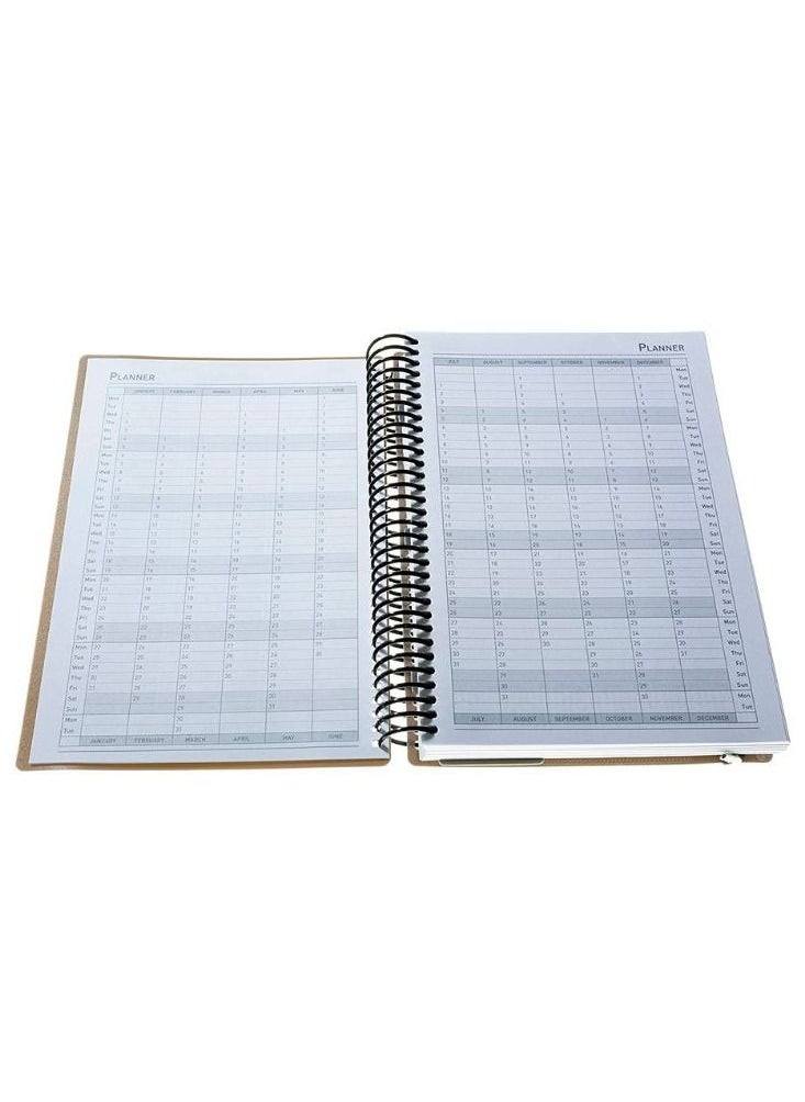 Collins - Collins Delta Academic 2023-24 A5 Week To View Mid Year Diary Planner School College or University Term Journal August 2023 to August 2024 Orange - Image 1
