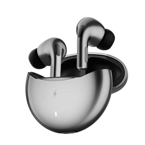 Fire-Boltt Aero TWS Earbuds Custom EQ, Wireless Bluetooth 5.4, Music & App Support, 50H Playtime, Fast Charging Case, 50ms Low Latency for Gaming, Touch Controls, IPX4 Waterproof, Clear Calls - D Grey - Image 1