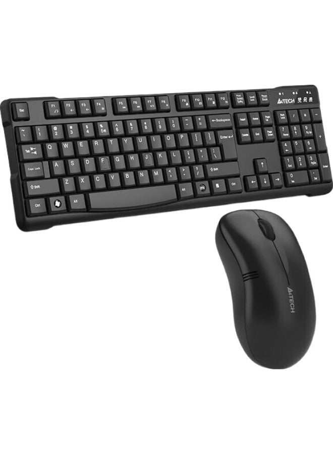 A4Tech Wkg-1000 Wireless Keyboard And Mouse Combo, Desktop And Laptop External Office Typing Membrane Keyboard And Mouse Set, Wireless Portable, Black - Image 3