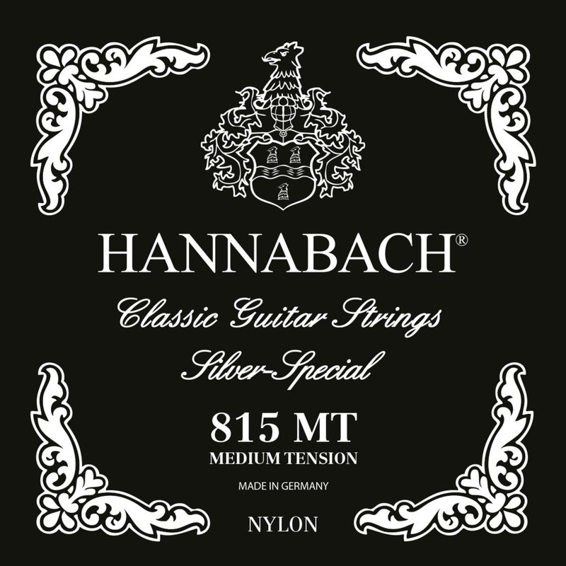 Hannabach 652527 Series 815 Silver Special Medium Tension String Set for Classic Guitar - Black - Image 1