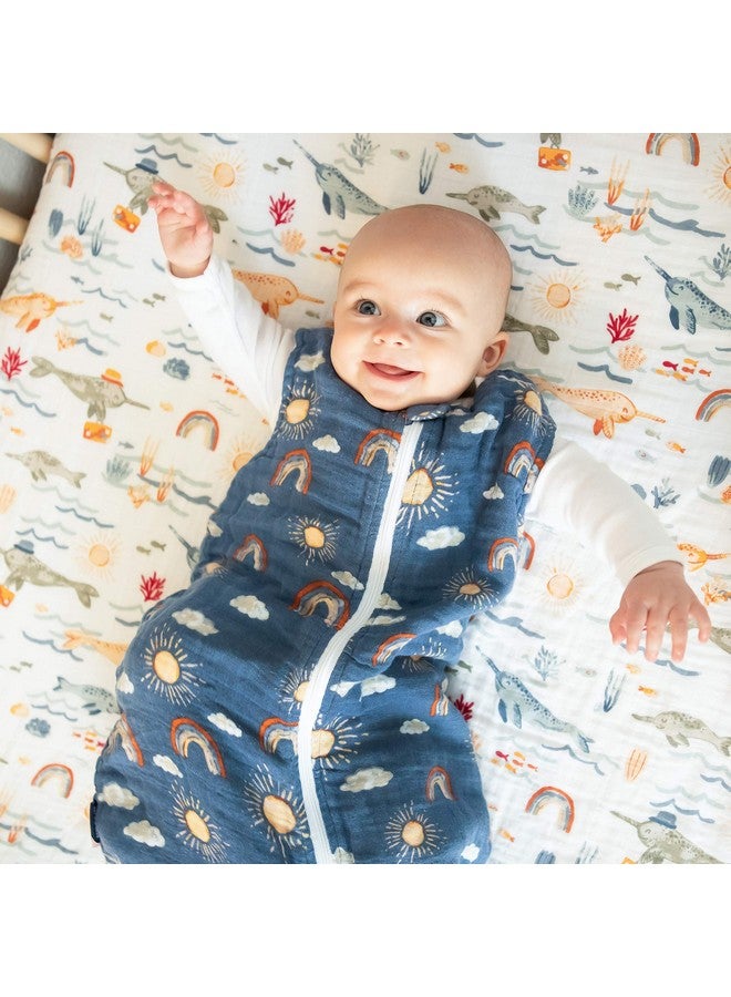 Bebe au Lait Classic Muslin Bedtime Sleeper, 6-12 Months - Hello Sunshine  - Image 2