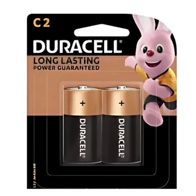 Duracell C2 Long Lasting Power Guaranteed 9V Alkaline Batteries- 2pcs