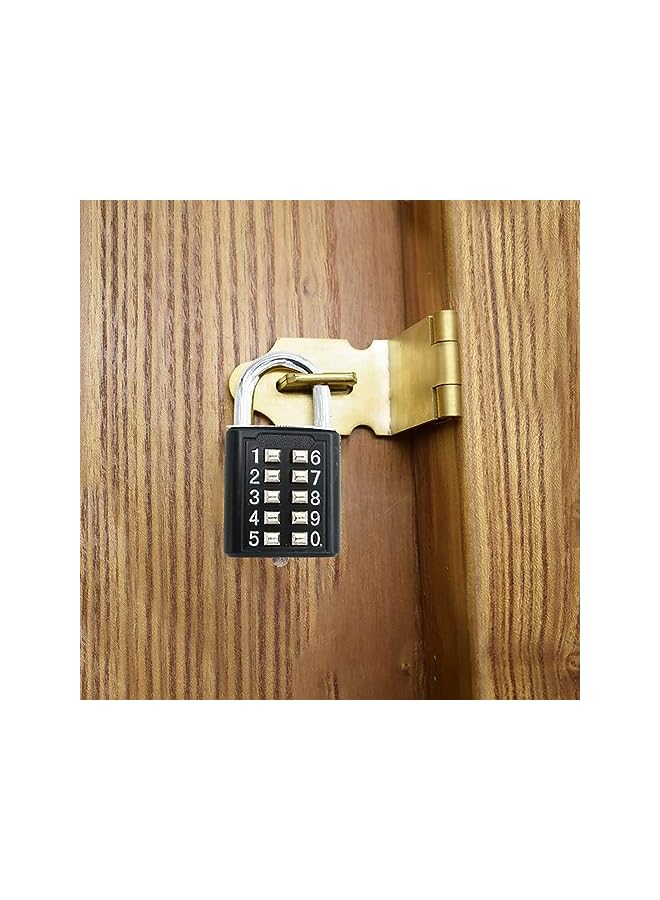 PROMASS Padlock - Digits Combination Lock,Button Combination Security Padlock Digital Lock, for Gym or Sports Locker, case, Toolbox, Fence, hasp Cabinet (Black) - Image 3