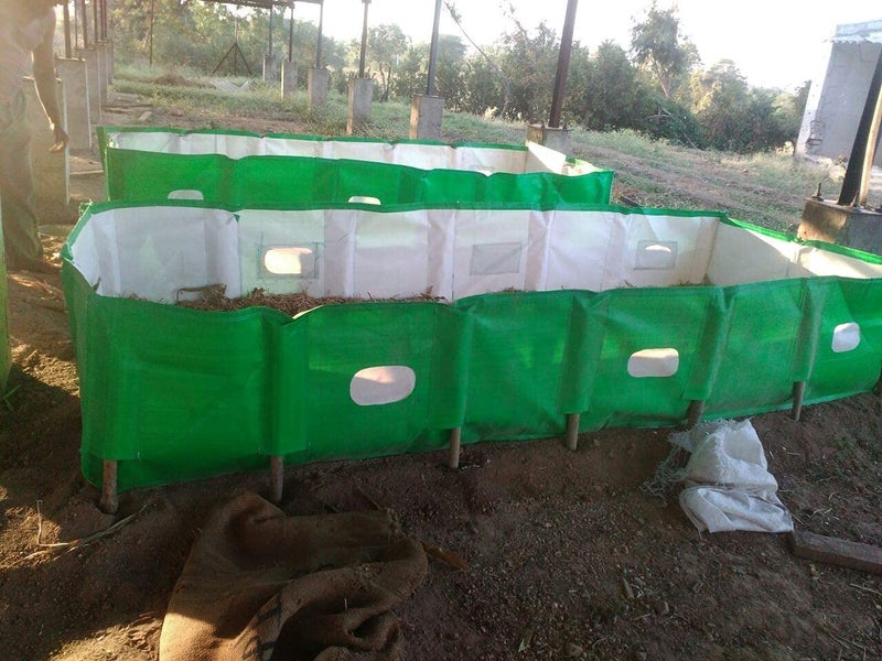 SVE SIDDHI VINAYAK ENTERPRISES SVE SIDDHI VINAYAK ENTERPRISES Best 450 GSM HDPE Organic Vermi Compost Maker Bed 12ft x 4ft x 2ft Green Pack of 1 HDPE Vermicompost BedVermi Bed  - Image 1