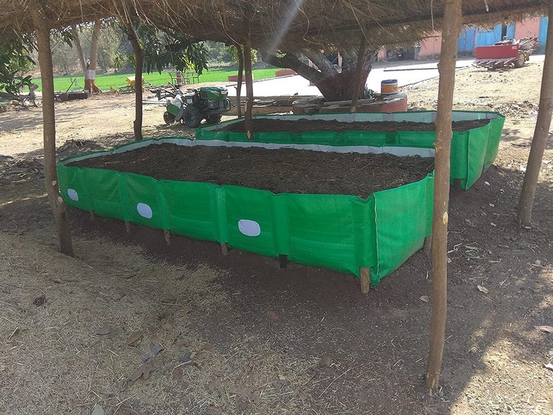 SVE SIDDHI VINAYAK ENTERPRISES SVE SIDDHI VINAYAK ENTERPRISES Best 450 GSM HDPE Organic Vermi Compost Maker Bed 12ft x 4ft x 2ft Green Pack of 1 HDPE Vermicompost BedVermi Bed  - Image 2