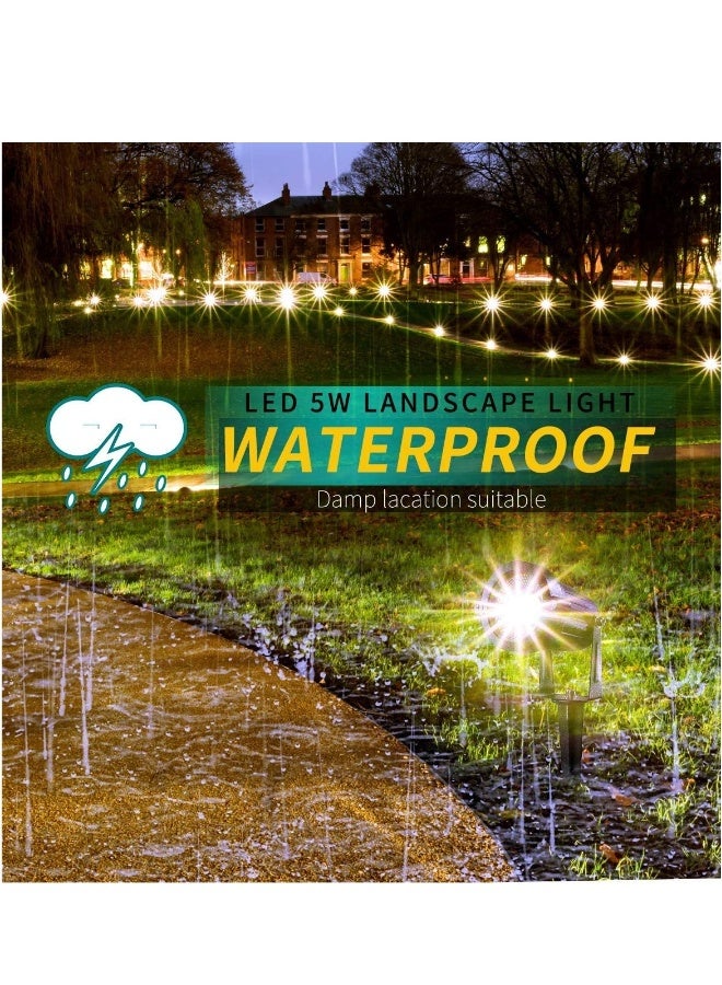 LED Landscape Lights, AC Outdoor Pathway Garden Yard Spotlight, IP65 Waterproof Flood Light, Spotlight with Spike Stand - Image 5