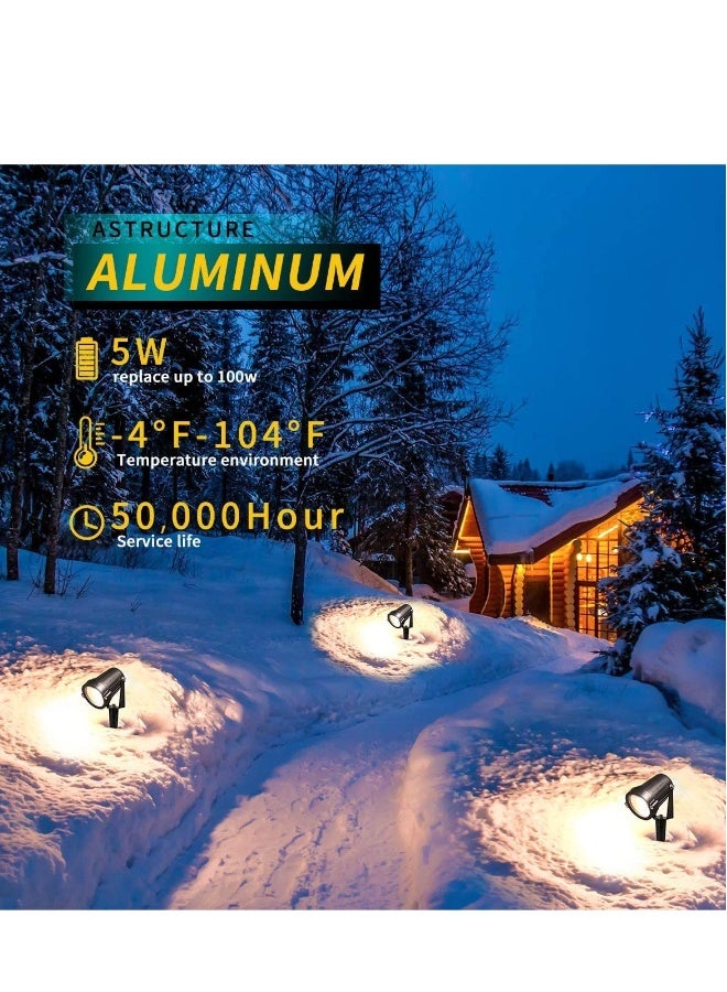 LED Landscape Lights, AC Outdoor Pathway Garden Yard Spotlight, IP65 Waterproof Flood Light, Spotlight with Spike Stand - Image 4