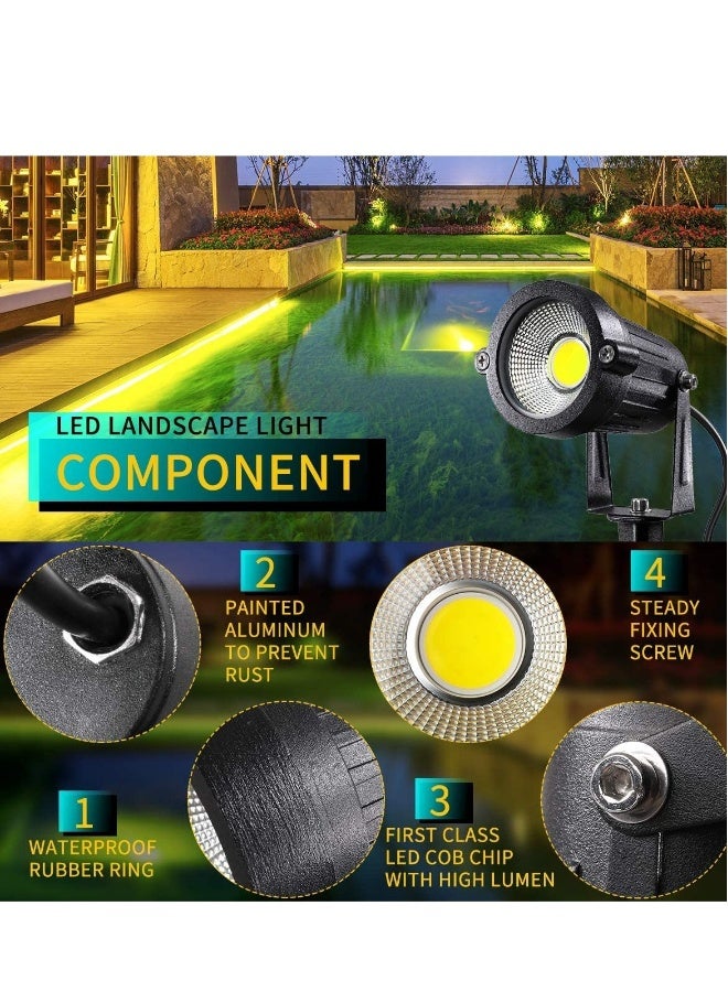 LED Landscape Lights, AC Outdoor Pathway Garden Yard Spotlight, IP65 Waterproof Flood Light, Spotlight with Spike Stand - Image 2