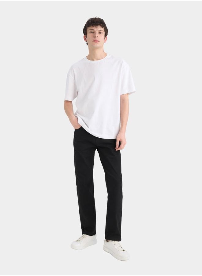 DeFacto DeFacto Men's Dark Wash Black Plain Jeans  - Image 2
