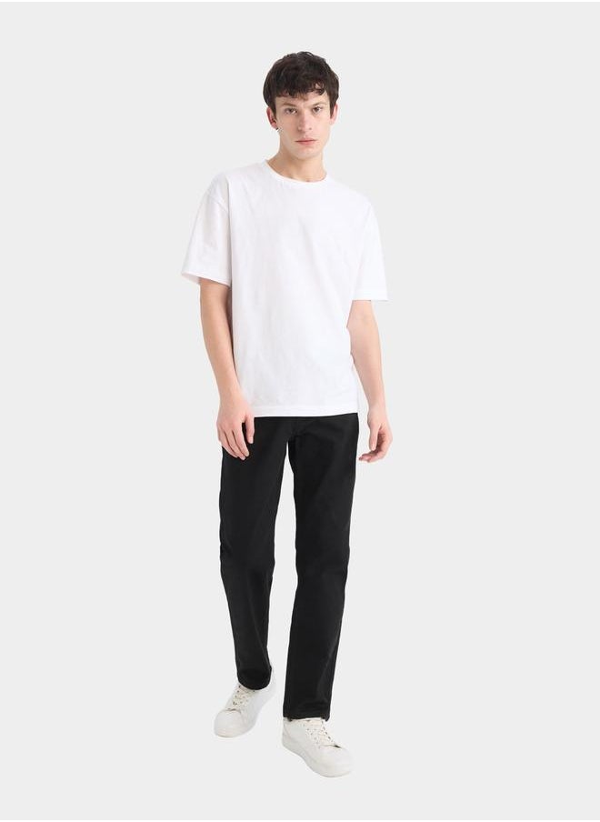 DeFacto DeFacto Men's Dark Wash Black Plain Jeans  - Image 4