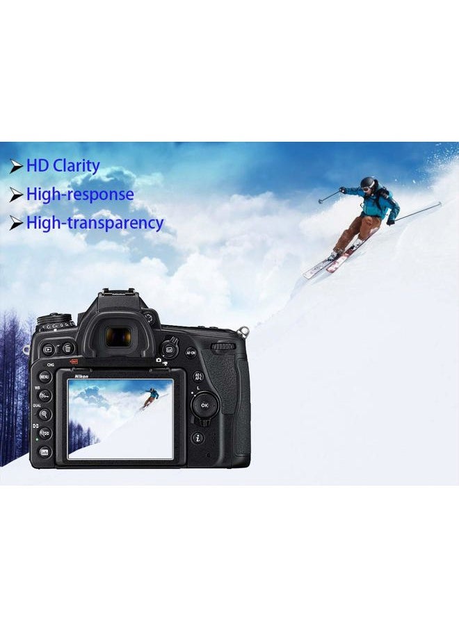 HUIPUXIANG Screen Protector for Nikon D3500 D3400 D3300 D3200 D3100 Camera(for accessories) with Hot Shoe Cover,0.3mm High Definition 9H Hardness Optical LCD Premium Glass Protective Cover [3+1 Pack]  - Image 2