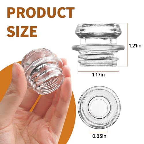 Pulems Coffee Percolator Glass Top Replacement for Coletti, Coleman, Gsi, Eurolux, Stansport, Texsport Percolators, Percolator Coffee Filters Replacemnt Transparent Glass Top, Coffee Filter Knob, 2 Pcs - Image 2
