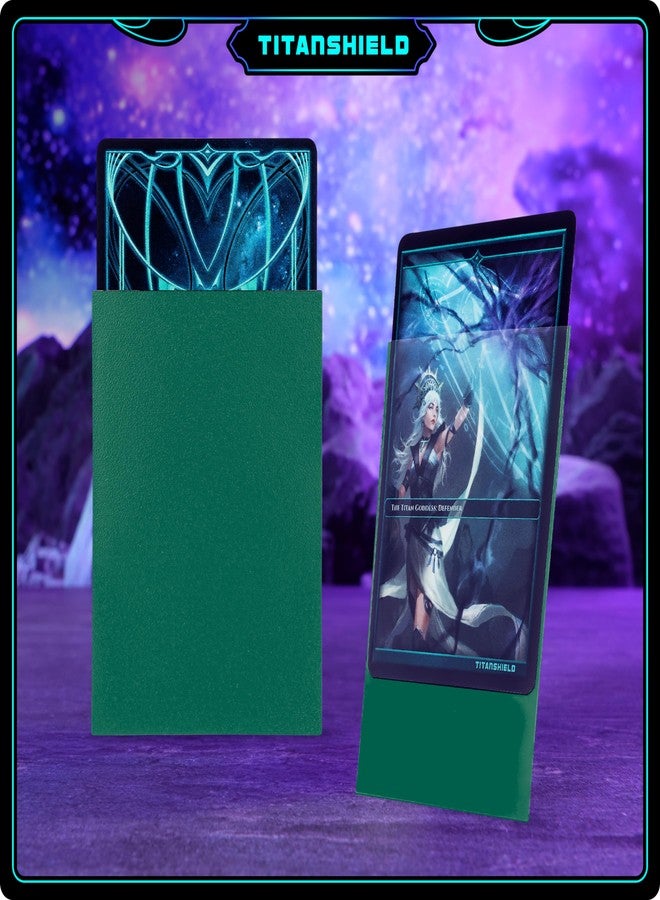 TitanShield Premium Card Sleeves | Compatible with Pokemon, One Piece, Lorcana, Flesh & Blood, & Magic The Gathering MTG | (150 Sleeves - Standard) (1, Green, Standard | 66x91mm) - Image 2
