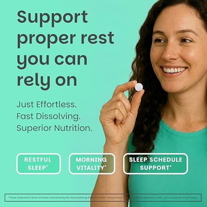 EZ Melts Melatonin - Sleep Support Supplement - No Artificial Flavors - Non-GMO & Sugar-Free - Cool Mint - 60 Dissolvable Tablets (60 Servings) - Image 2