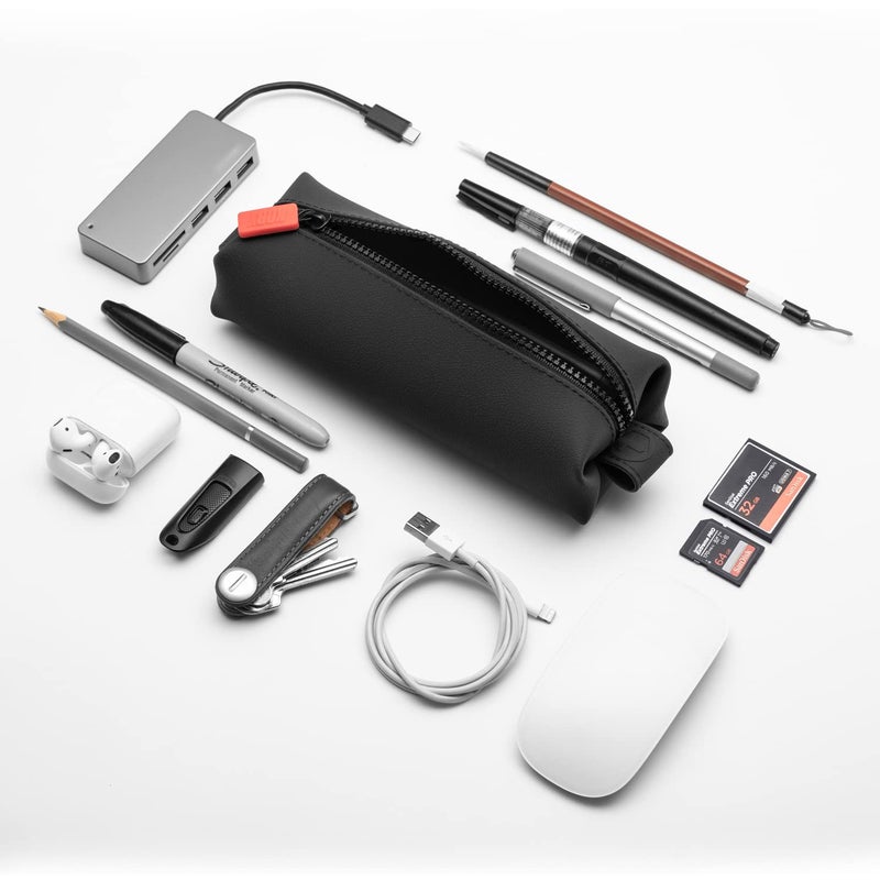 TOOLETRIES توولترز - حقيبة كوفي ميني للرجال - حقيبة مستحضرات التجميل السيليكونية، حقيبة سفر للمستحضرات - سحاب قوي، مقاومة للتسرب، سهلة التنظيف - 8.5" × 2.75" × 2" - رمادي غامق - Image 2